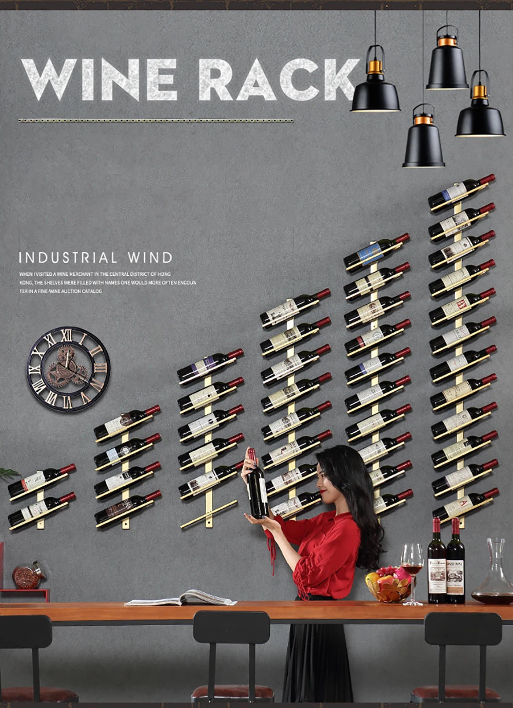 Wine Rack Wall Bottle Holder