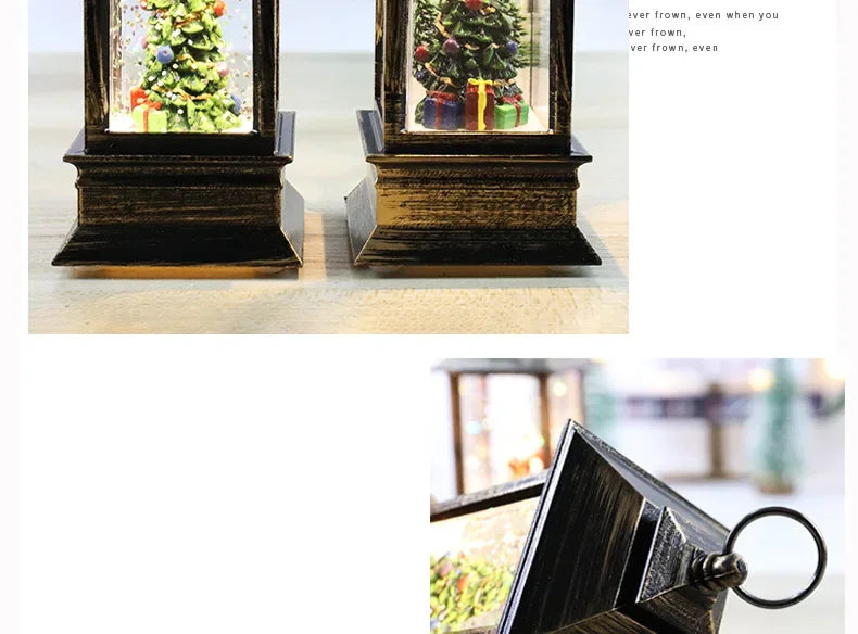 Christmas Crystal Santa Claus Lights