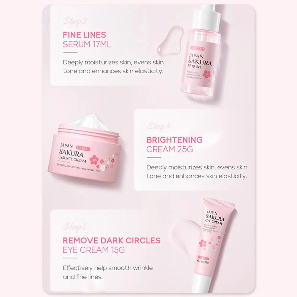 5/3pcs/Set Sakura Skin Care Sets