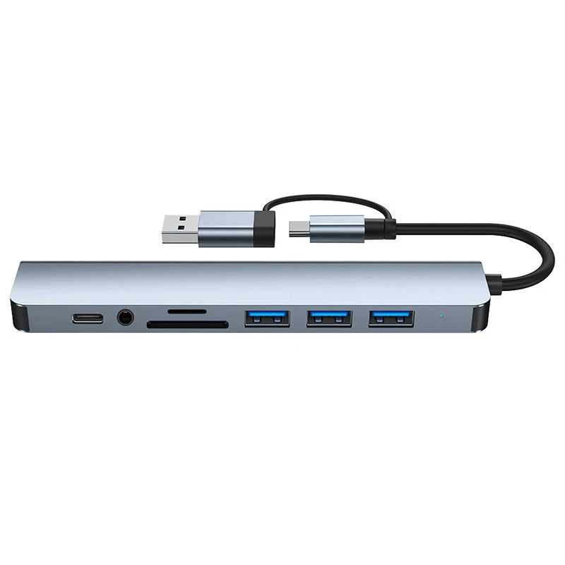 8 in 2 USB +Type C HUB Docking Station