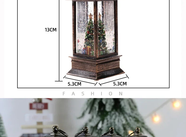 Christmas Crystal Santa Claus Lights