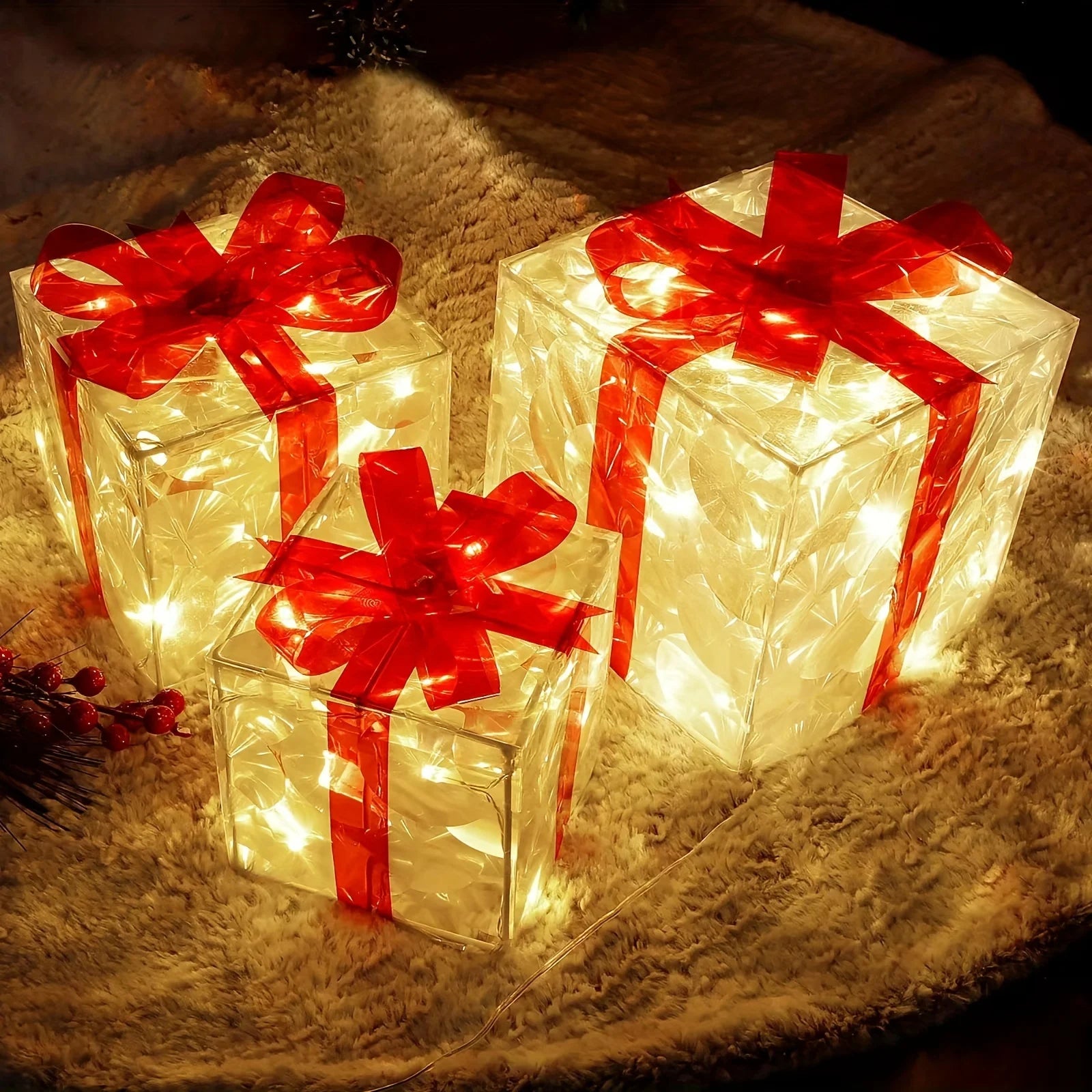 Three Sets Of Christmas Luminous And Exquisite Decorative Lights