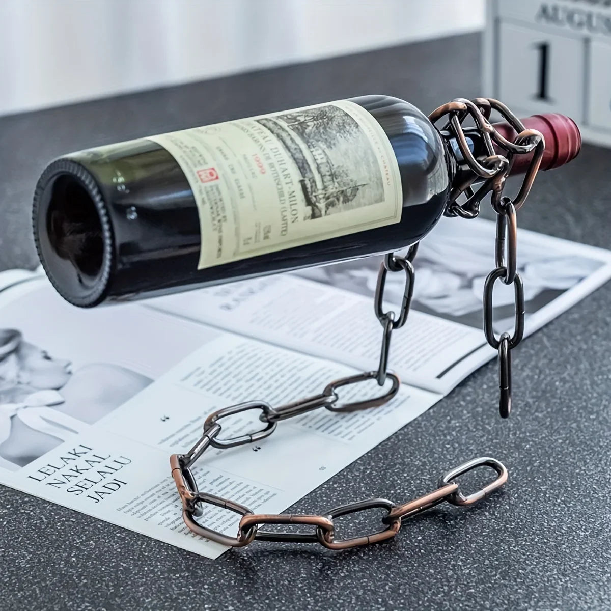 Iron Chain Wine Bottle Holder