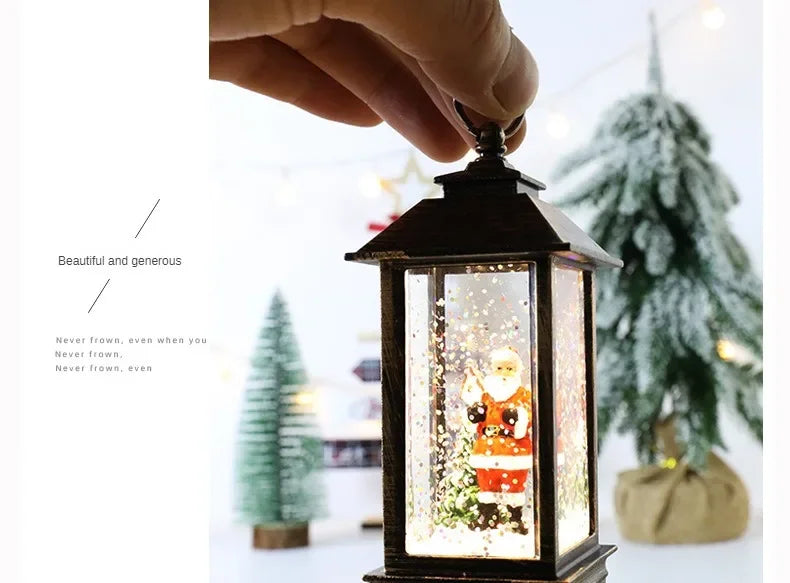 Christmas Crystal Santa Claus Lights