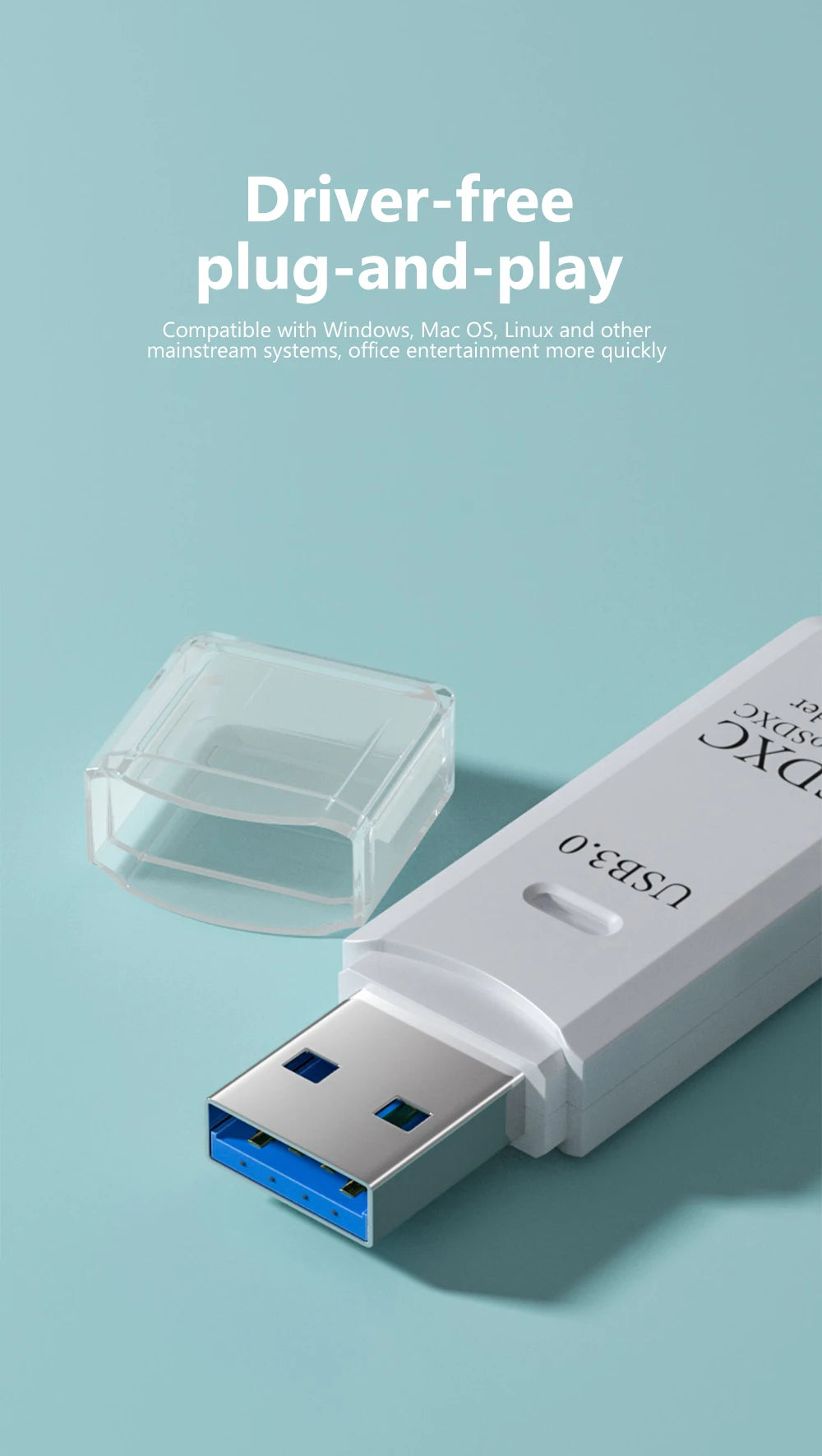2 in 1 USB 3.0 Card Reader
