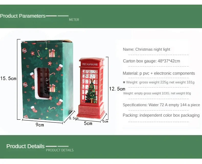 Christmas Crystal Santa Claus Lights