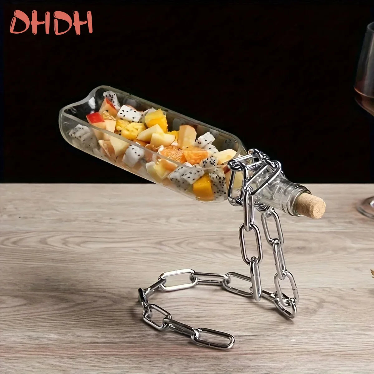 Iron Chain Wine Bottle Holder