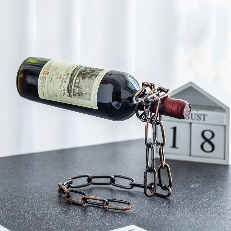 Iron Chain Wine Bottle Holder
