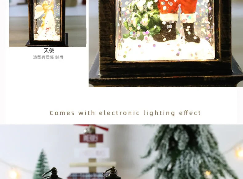 Christmas Crystal Santa Claus Lights