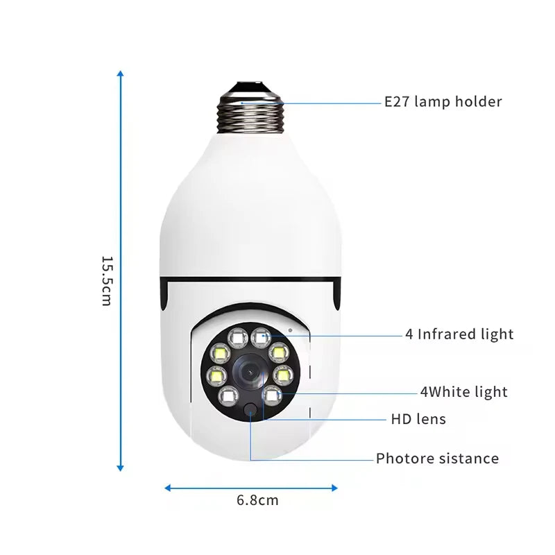 Bulb E27 Surveillance Camera