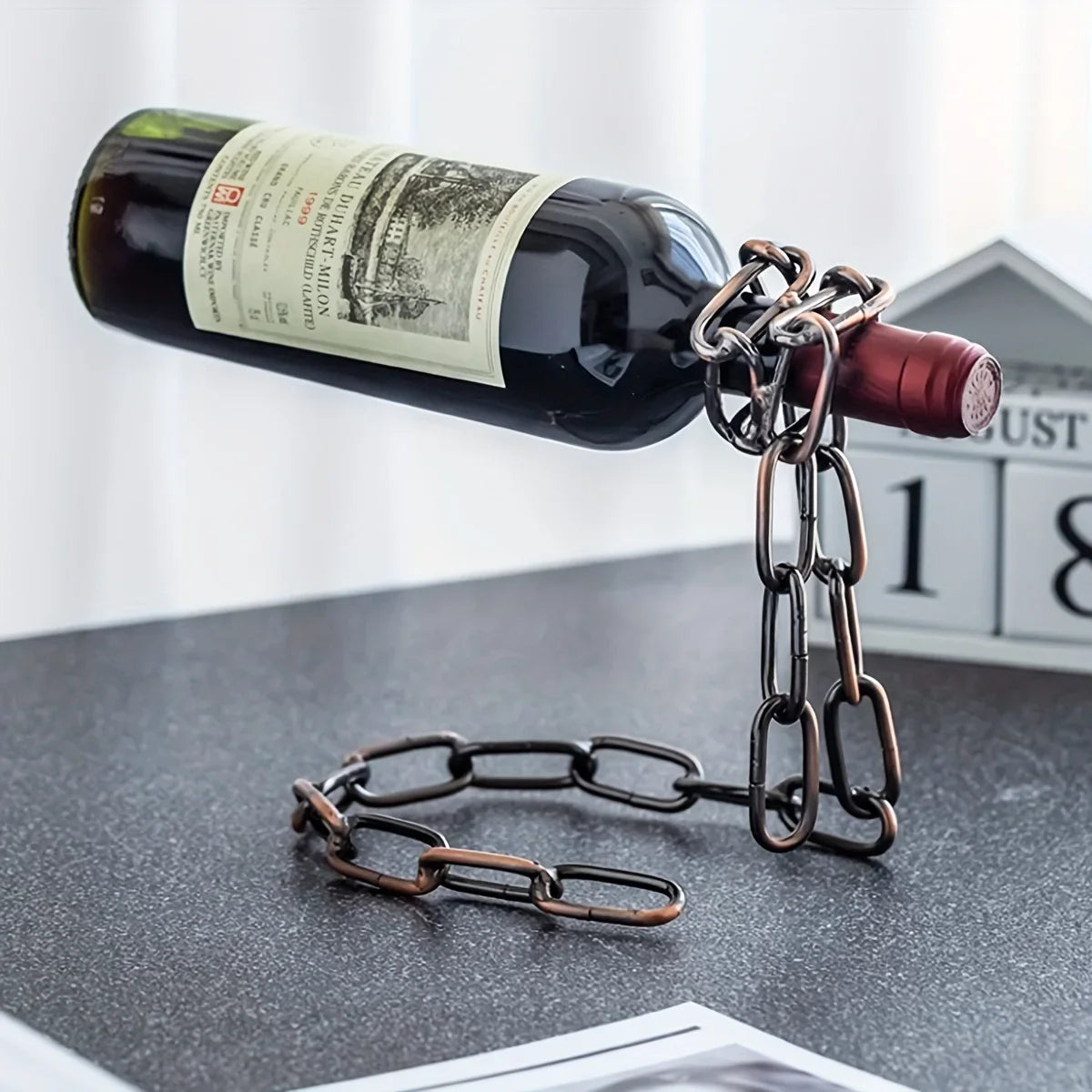 Iron Chain Wine Bottle Holder