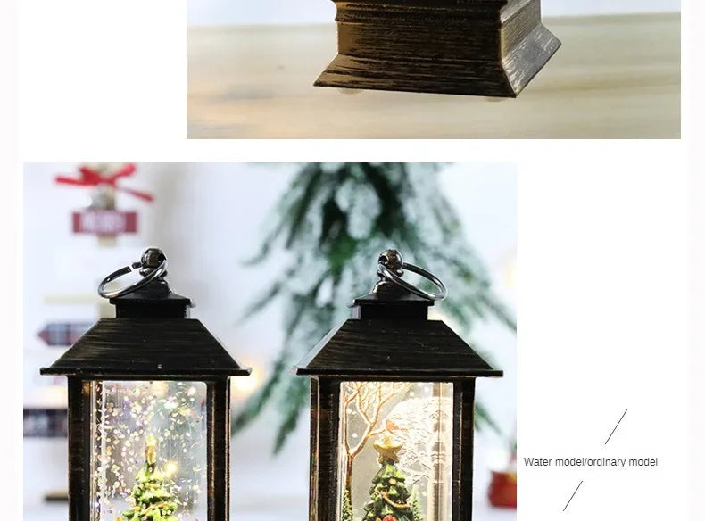 Christmas Crystal Santa Claus Lights