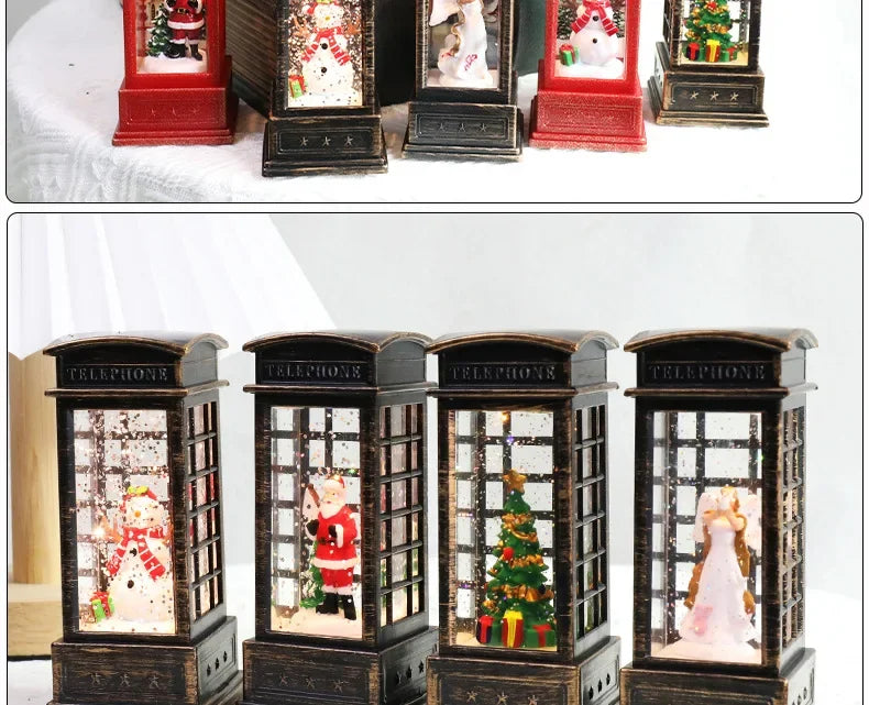 Christmas Crystal Santa Claus Lights