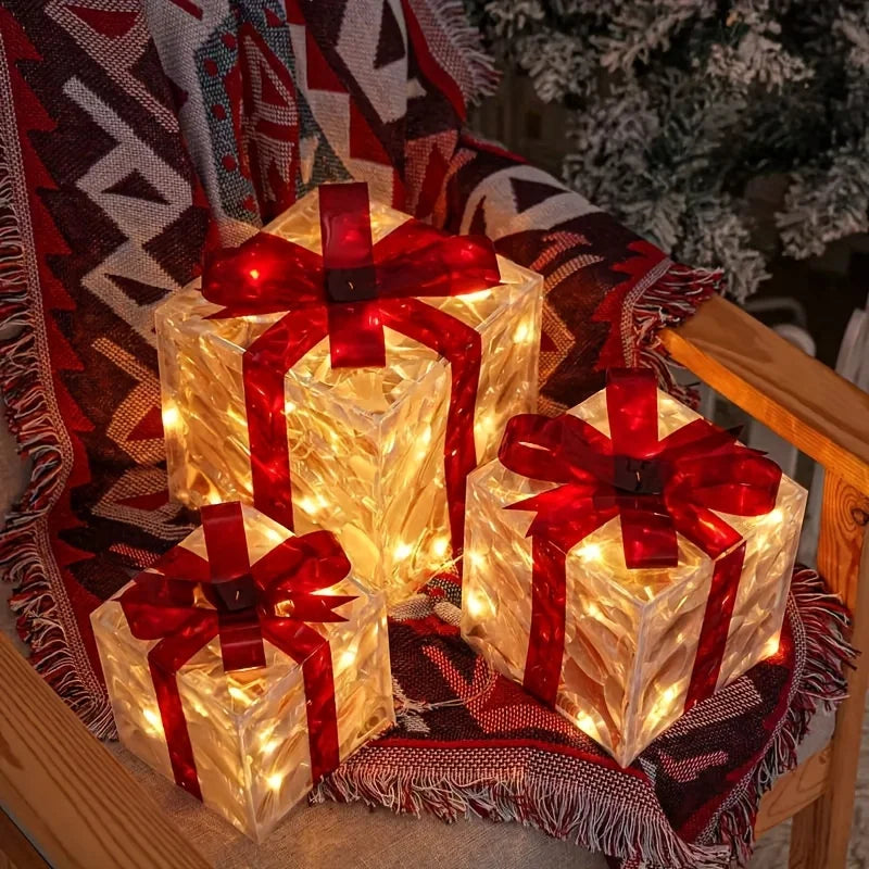 Three Sets Of Christmas Luminous And Exquisite Decorative Lights