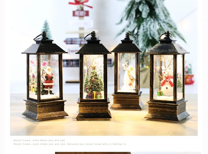 Christmas Crystal Santa Claus Lights
