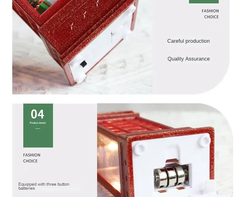 Christmas Crystal Santa Claus Lights