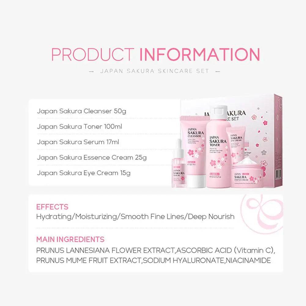 5/3pcs/Set Sakura Skin Care Sets