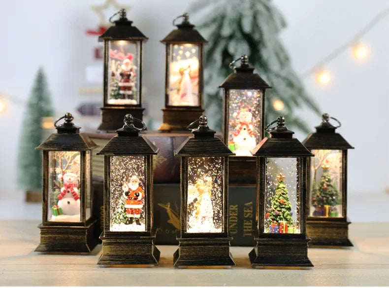 Christmas Crystal Santa Claus Lights