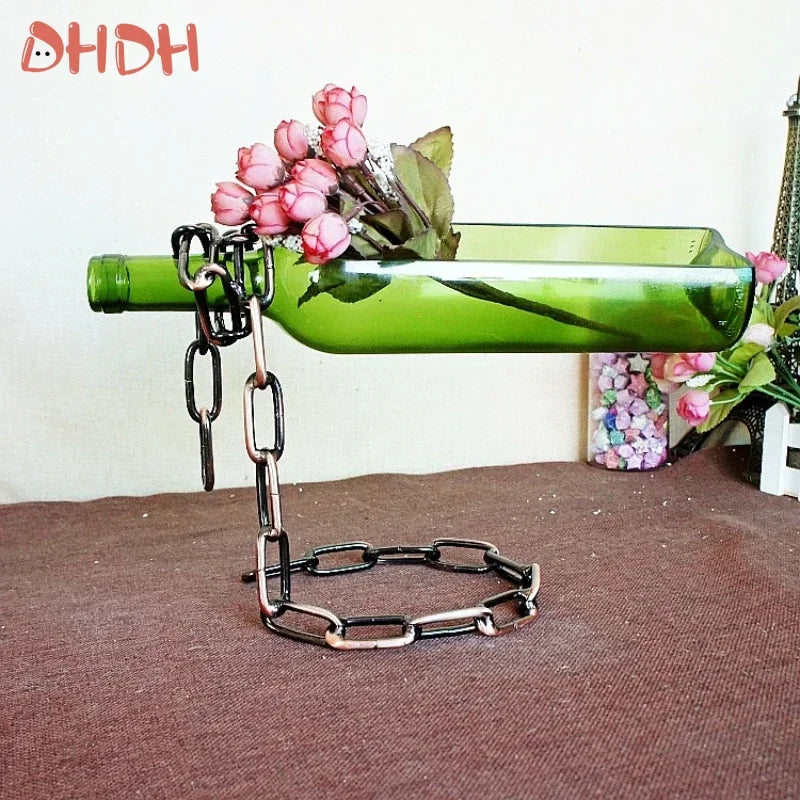 Iron Chain Wine Bottle Holder