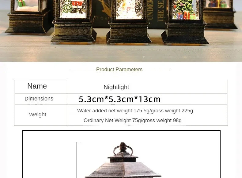 Christmas Crystal Santa Claus Lights