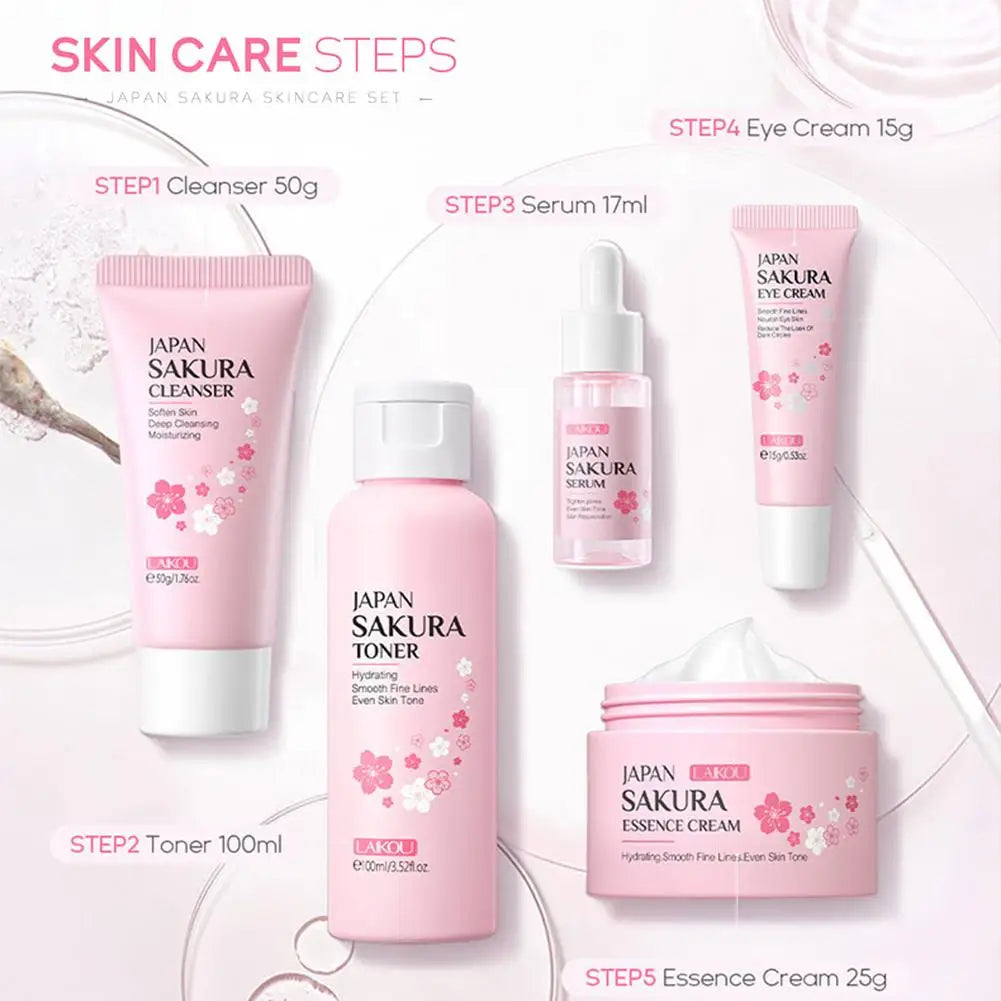 5/3pcs/Set Sakura Skin Care Sets