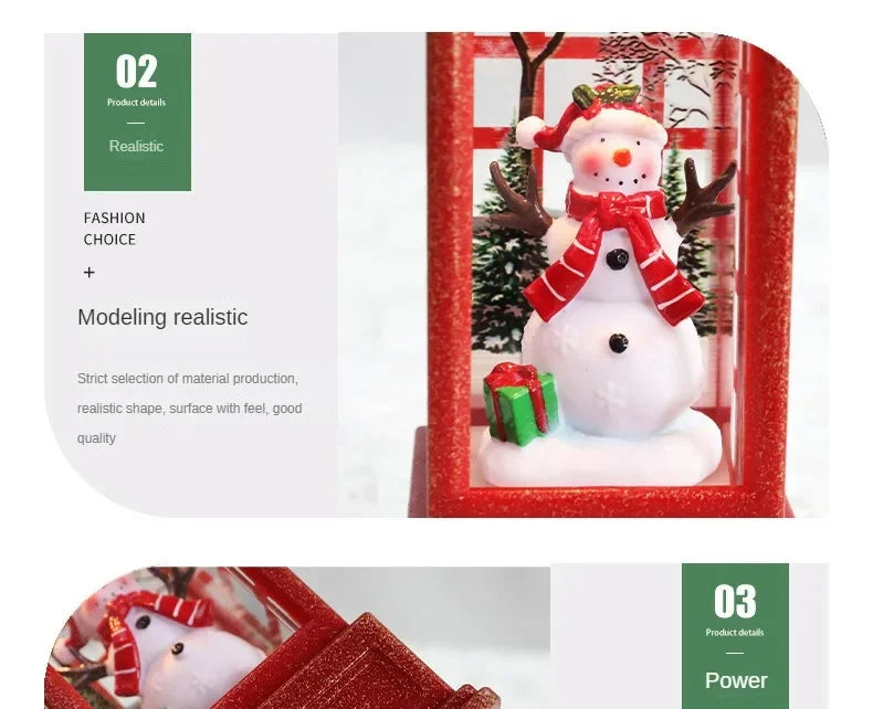 Christmas Crystal Santa Claus Lights