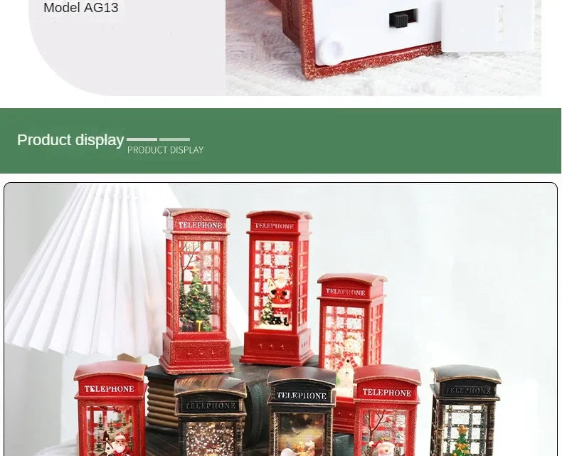 Christmas Crystal Santa Claus Lights