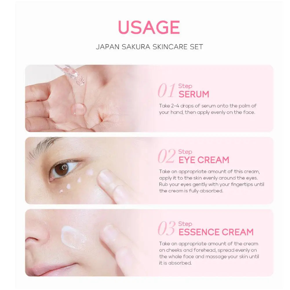 5/3pcs/Set Sakura Skin Care Sets