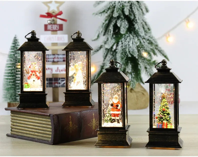 Christmas Crystal Santa Claus Lights